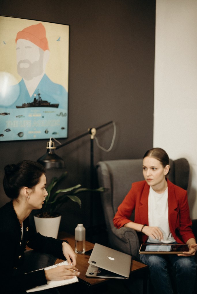 Two women having a conversation